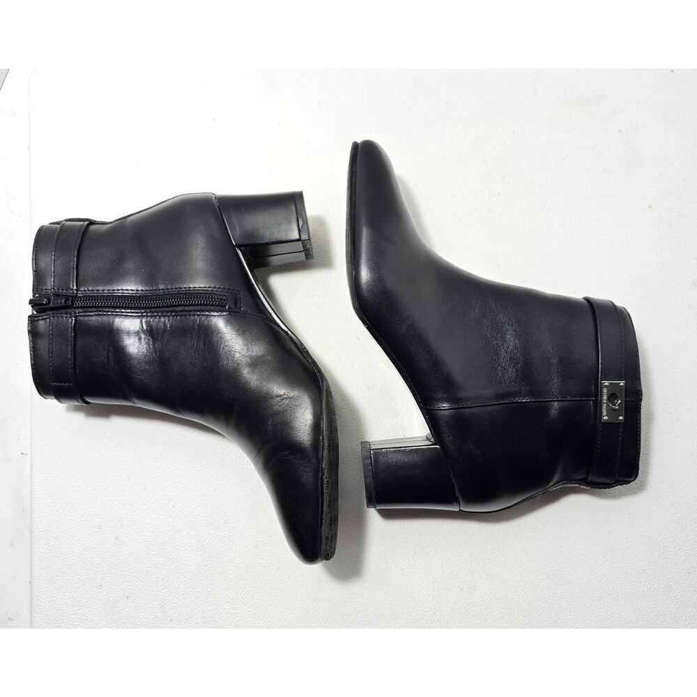 Antonio Melani HARDINE Black Leather Ankle Boots Women's Shoes SZ 6.5 M - Picture 5 of 10